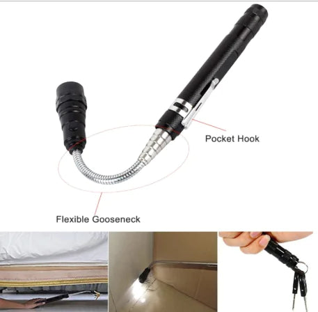 LED Multi-Functional Flashlight with Magnetic Flexibility