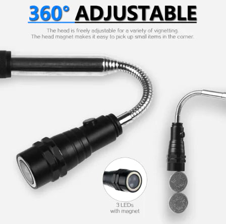 LED Multi-Functional Flashlight with Magnetic Flexibility